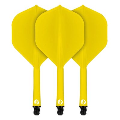 Flight Deck-One Piece Dart Flight and Shaft System-Yellow-Short