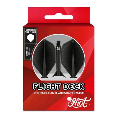 Flight Deck-One Piece Dart Flight and Shaft System-Black-Inbetween