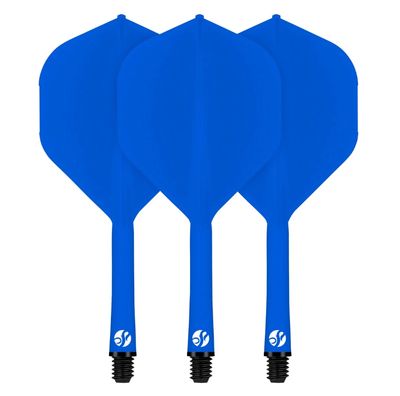 Flight Deck-One Piece Dart Flight and Shaft System-Blue-Medium