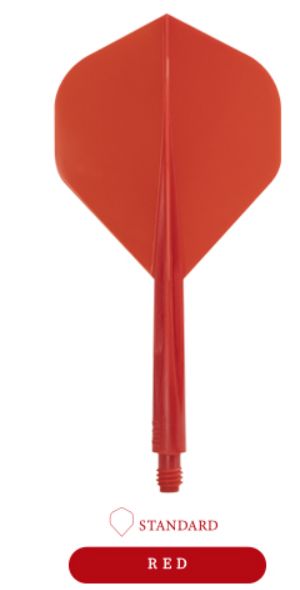 Condor Axe Dart Flights, Colour: Red, Shape: Standard, Size: Short