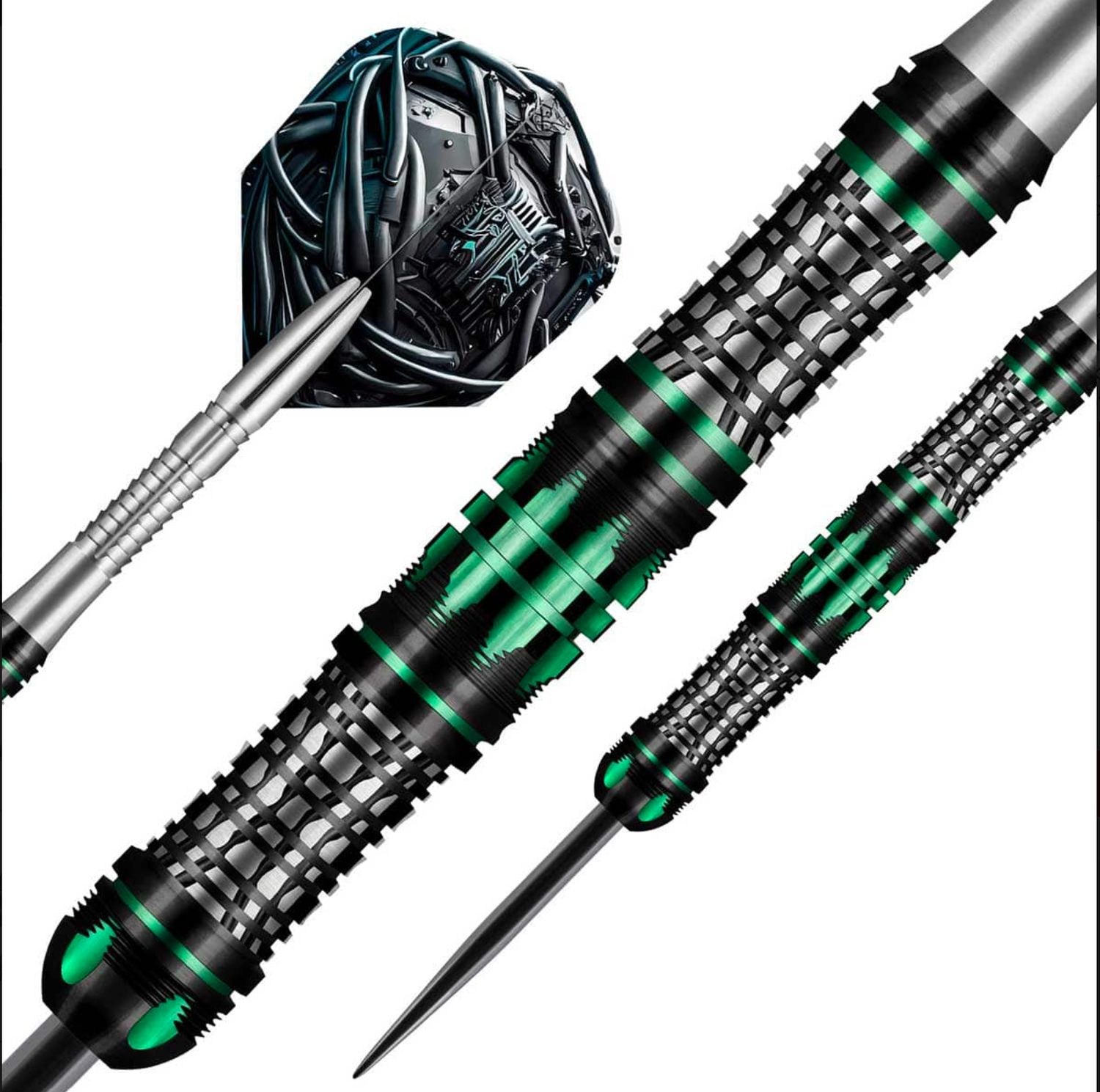 AI Cyberpunk Steel Tip Dart Set-90% Tungsten Barrels
