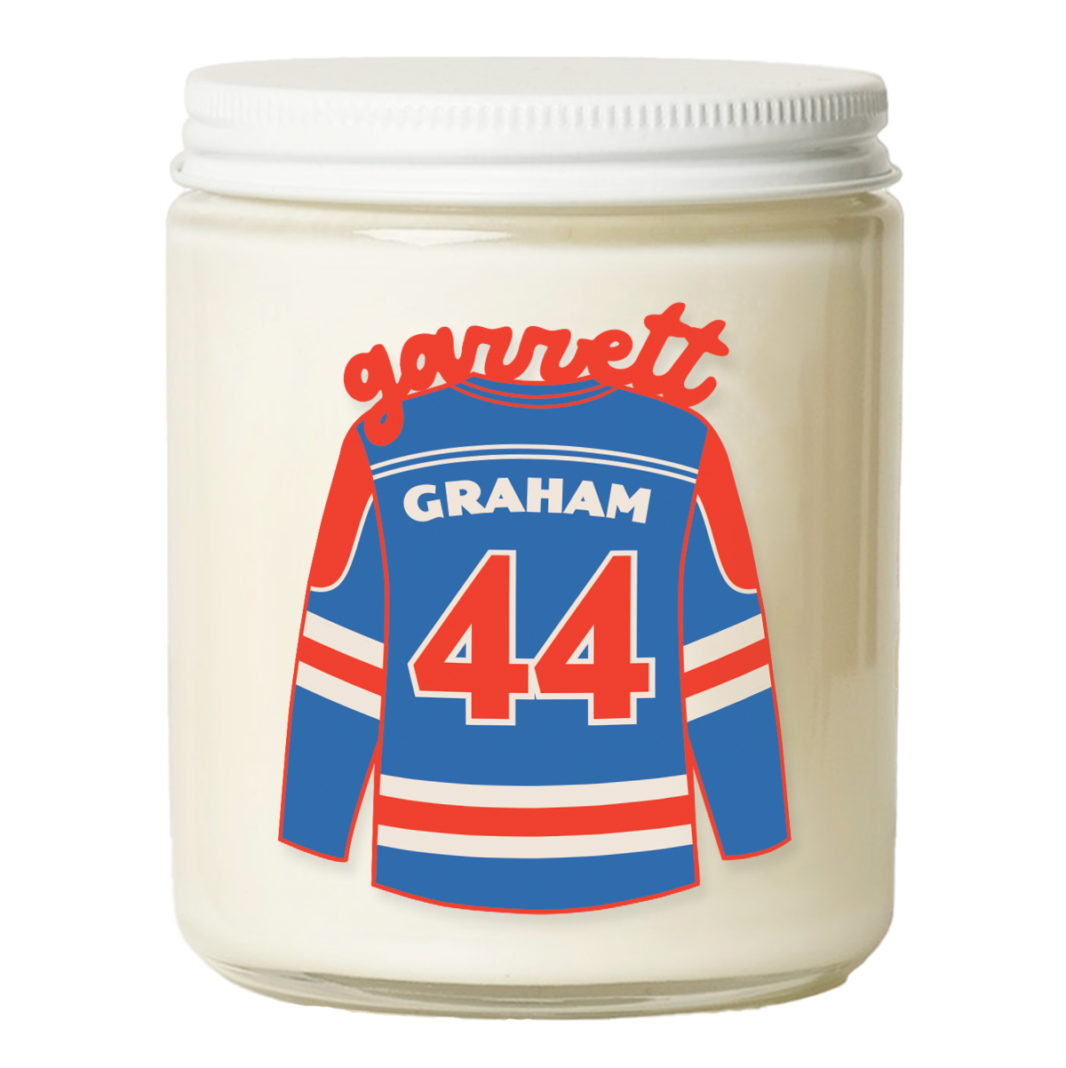 Garrett Graham Scented Candle, Label Design: Book Cover Colors