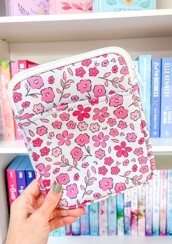 Pink Floral Kindle Sleeve - Kindle Accessory