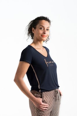 CITY SMILE - T-shirt met V-hals CITY SMILE - T-shirt met V-hals