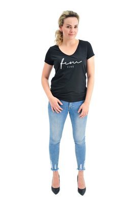 CITY SMILE - T-shirt met V-hals CITY SMILE - T-shirt met V-hals
