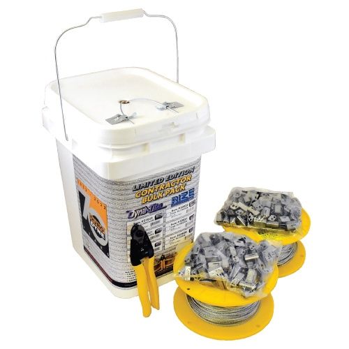 Wire Rope (200) Cable Lock (1) Cable Cutter (1) Self-Dispensing Lid
