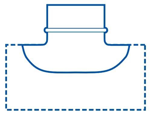Saddle 16" x 18"-20", Corrugated Galvanized Steel, Field Installed, Pressed, Self-Sealing, Round, Sheet Metal Duct Tap