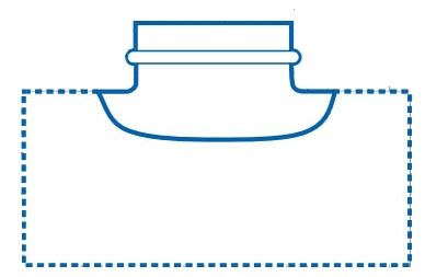 Saddle 18" x 22"-24", Corrugated Galvanized Steel, Field Installed, Pressed, Self-Sealing, Round, Sheet Metal Duct Tap