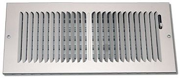 14" x 6", 0.338 Sq Ft, Soft White, 2-Way, Stamped Face, Ceiling/Sidewall, Sheet Metal Diffuser