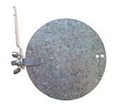 6" Damper  L, Galvanized, Steel Frame, Ceramic Blade, 1-Stud, Air Flow, Volume Damper