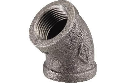 1/2" Black Iron 45 Degree Elbow