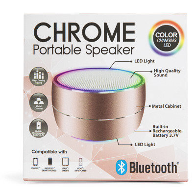 chrome portable speaker
