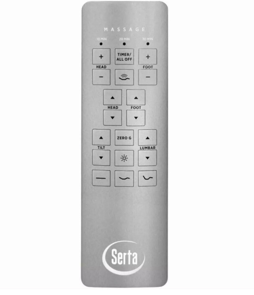 Serta Motion Custom II/III Remote - We Also Have a Value Remote Available For $15 Less w/o Lumbar