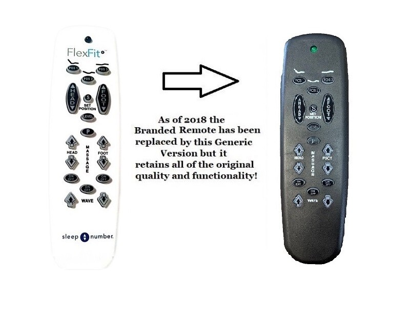 Replacement Remote for Select Comfort/Sleep Number Flex Fit (flexfit)  Precision/Precision+ (New Black Version)