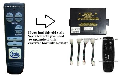 Replacement Remote Compatible with Serta Perfect Comfort, Spring Air, Simmons, and Sealy MR1T9/MR2T9 Converter Kit w/Short Adapters