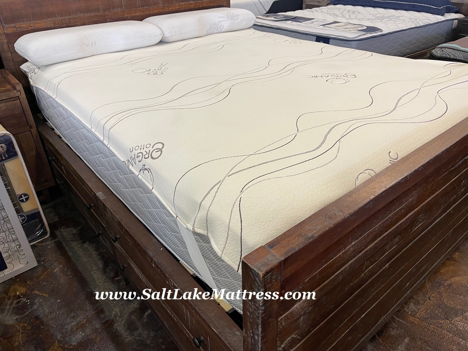 Water- Resistant Organic Stretch Knit Cotton Cool Mattress Cover w/Straps