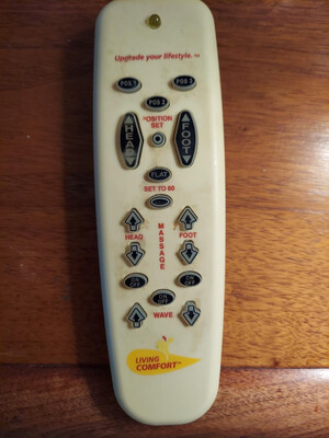 Replacement Remote Compatible with Living Comfort, Euro Sleep, and WRLS 2 VIBE Adjustable Bed Remote Replacement