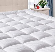 Water-Resistant Cloud Stretch Knit Cotton/Dacron Plush Fill Low VOC Mattress Cover Universal Depth 8-16&quot;