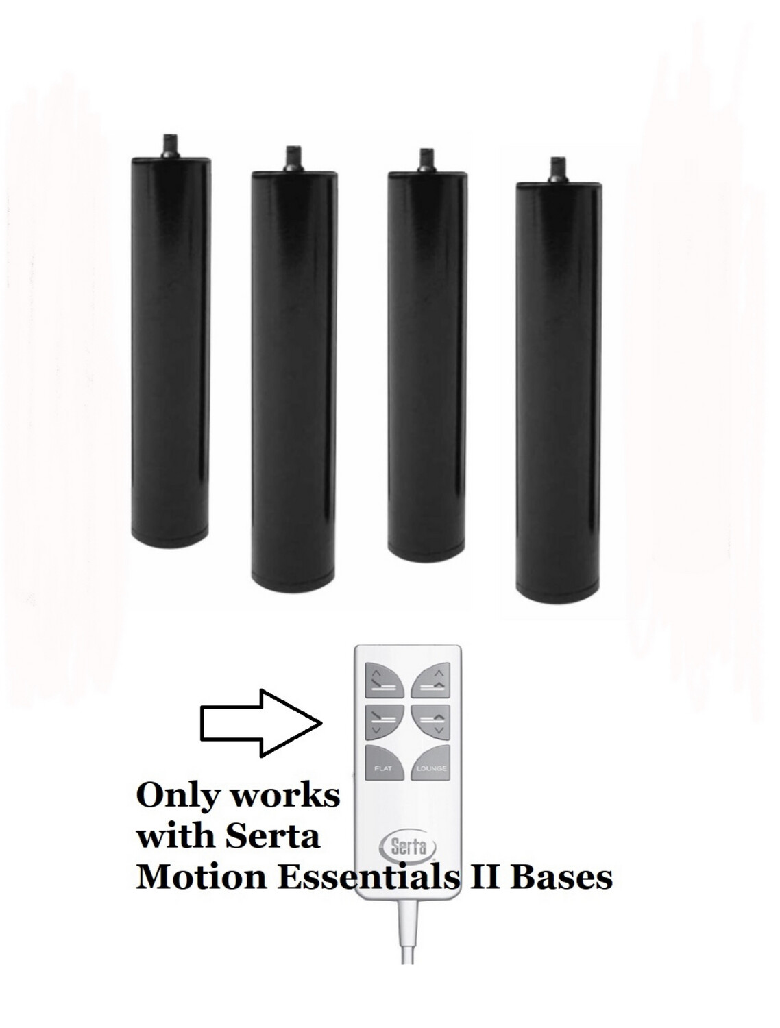Linak Serta Motion Essentials II  7&quot; Legs Set (4 Legs Total- Remote Sold Separately)