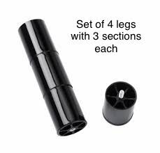 Replacement Legs Compatible with Sealy or Tempurpedic Ease (all Gens) 3-9” Adjustable Leg Kit (4 Leg Total)