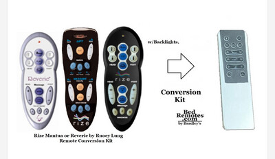 Conversion Kit (Non-Massage Deluxe Model) Compatible with Reverie, Rize, Privia, Sealy Reflection (Reflexion) R4/R7, Craftmatic or Customatic 4 Pin Bases- Replace lost/broken remotes. 9 Button Backlit