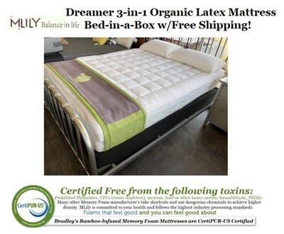 Sleep with Nature 3-in-1 Dreamer Organic Latex Bed in a Box