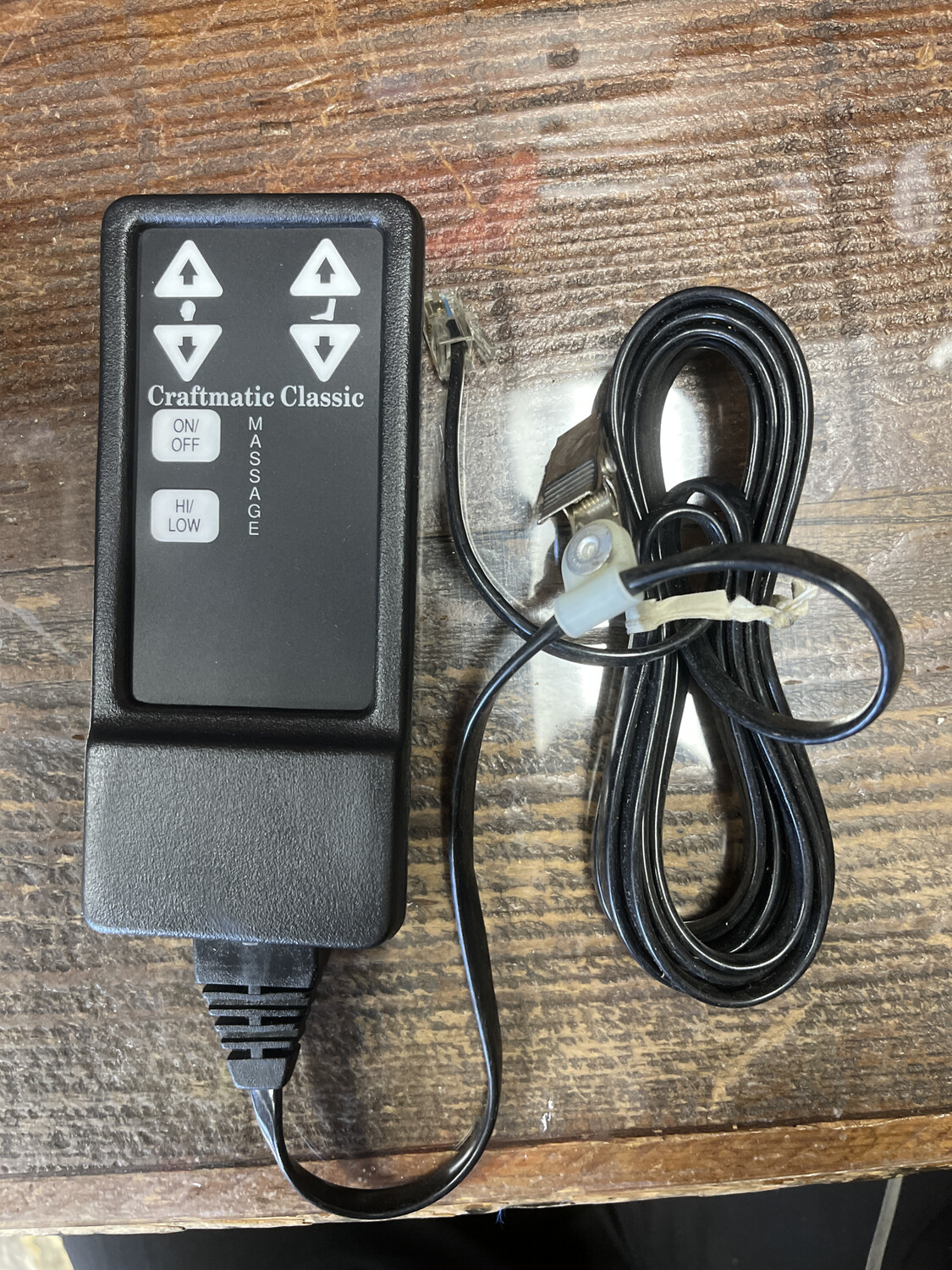 Remote Compatible with Craftmatic Classic, E90, E91, or E-92 (only Single Massage Will Work) Wired Replacement For Certain Wired Craft Corded Remotes E-90 E-91 E-92