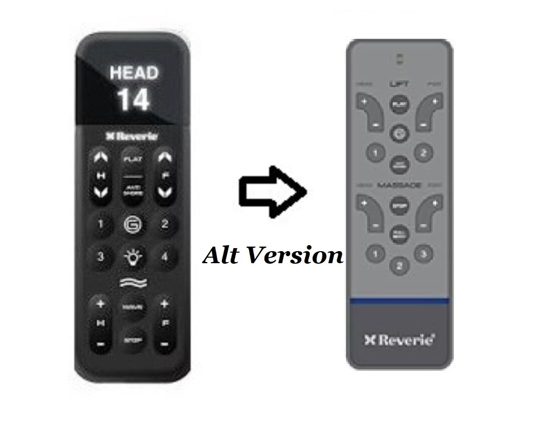 Reverie 7t or R400/450 And R550 (non-Pillow Tilt) RC-WM-111 Wireless Remote ALTERNATIVE VERSION- CHECK CONTROL BOX BEFORE ORDERING
