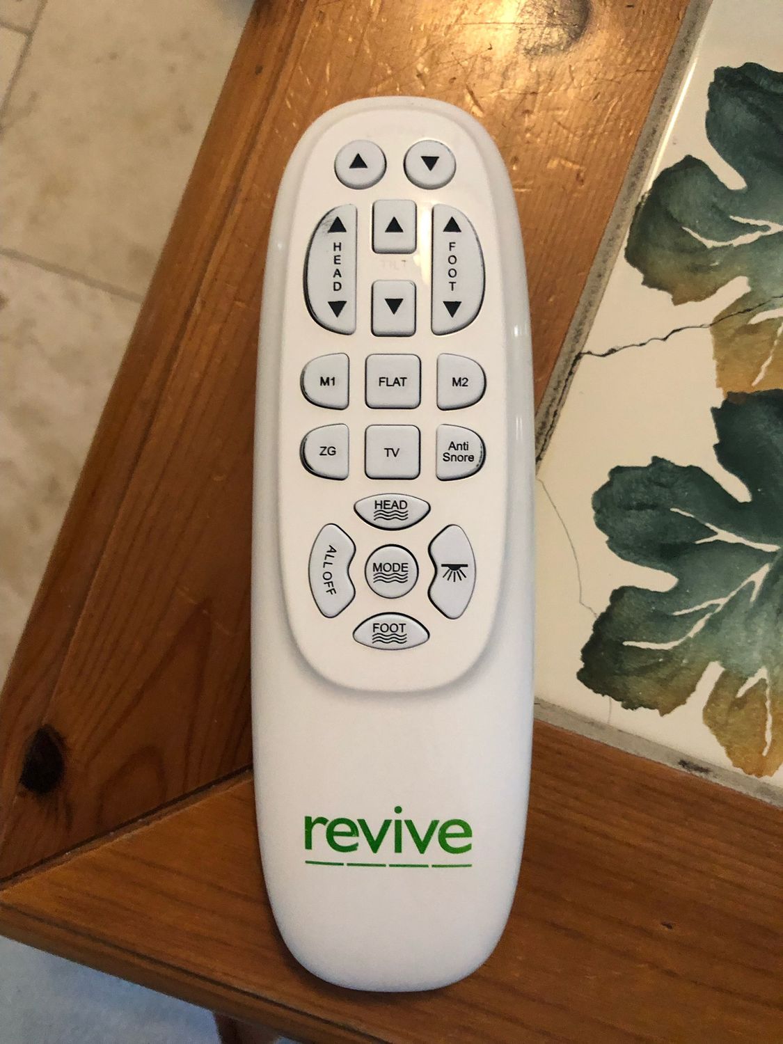 Replacement Wireless Remote Compatible with Revive 
BT6500 6500 Bedtech Bed Tech, MLily NE500 Bases - White Version With Lumbar NOTE No Bluetooth Icon