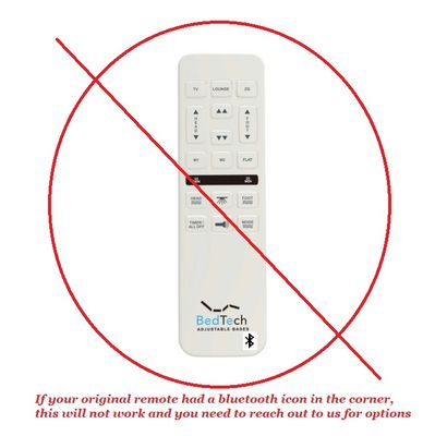 Replacement White Wireless Remote Compatible with  BedTech BT4000 (Bed Tech) Bases- Use The 3000 If You Don’t Need Pillow Tilt