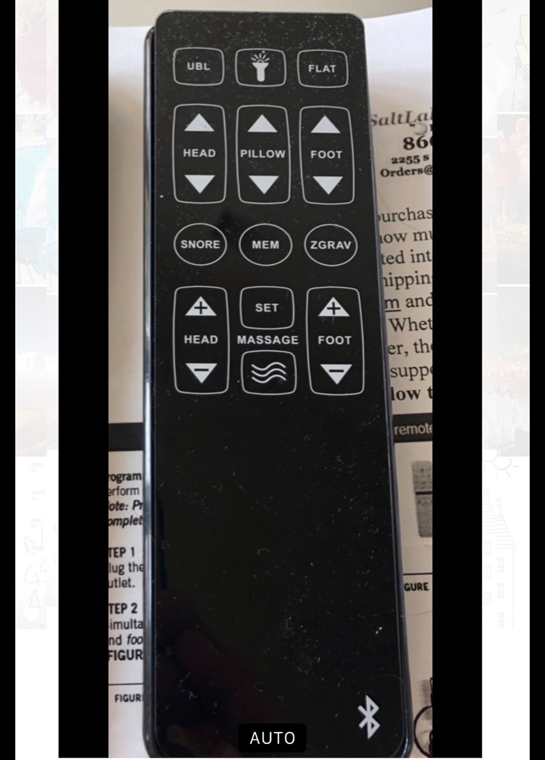 Leggett &amp; Platt Scape/Simplicity/BasX HF Pillow Tilt Alt Version w/Physical Buttons- Full Replacement for Glass Front Original Remotes BLUETOOTH LOGO ICON VERSION ONLY