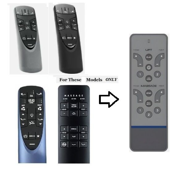 Replacement Remote Compatible with Tempurpedic Ergo Power or Extend Remote Conversion Kit