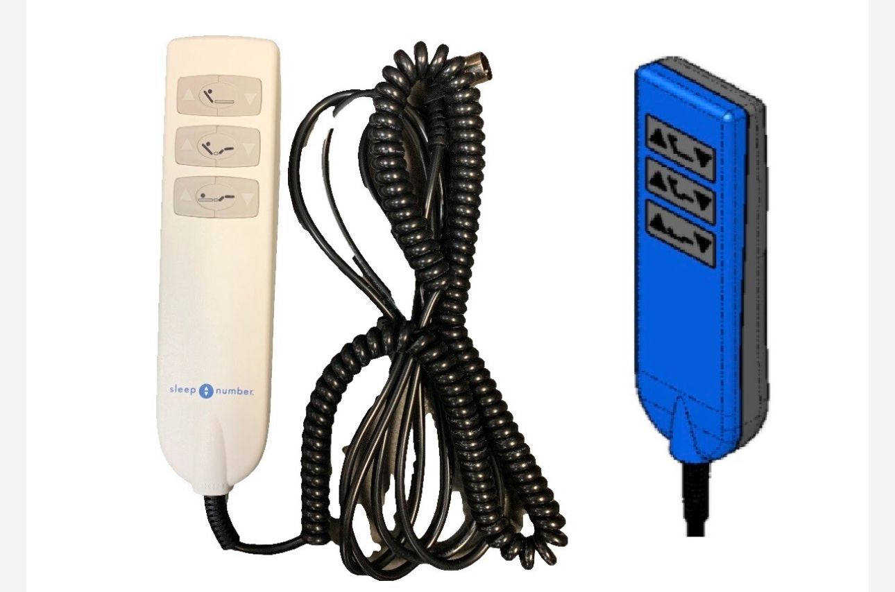 Leggett and Platt Replacement Remote Compatible with Old Blue Craftmatic, or Sealy Swingline Blue Wired Remote (Swing Line) - New Black Version
