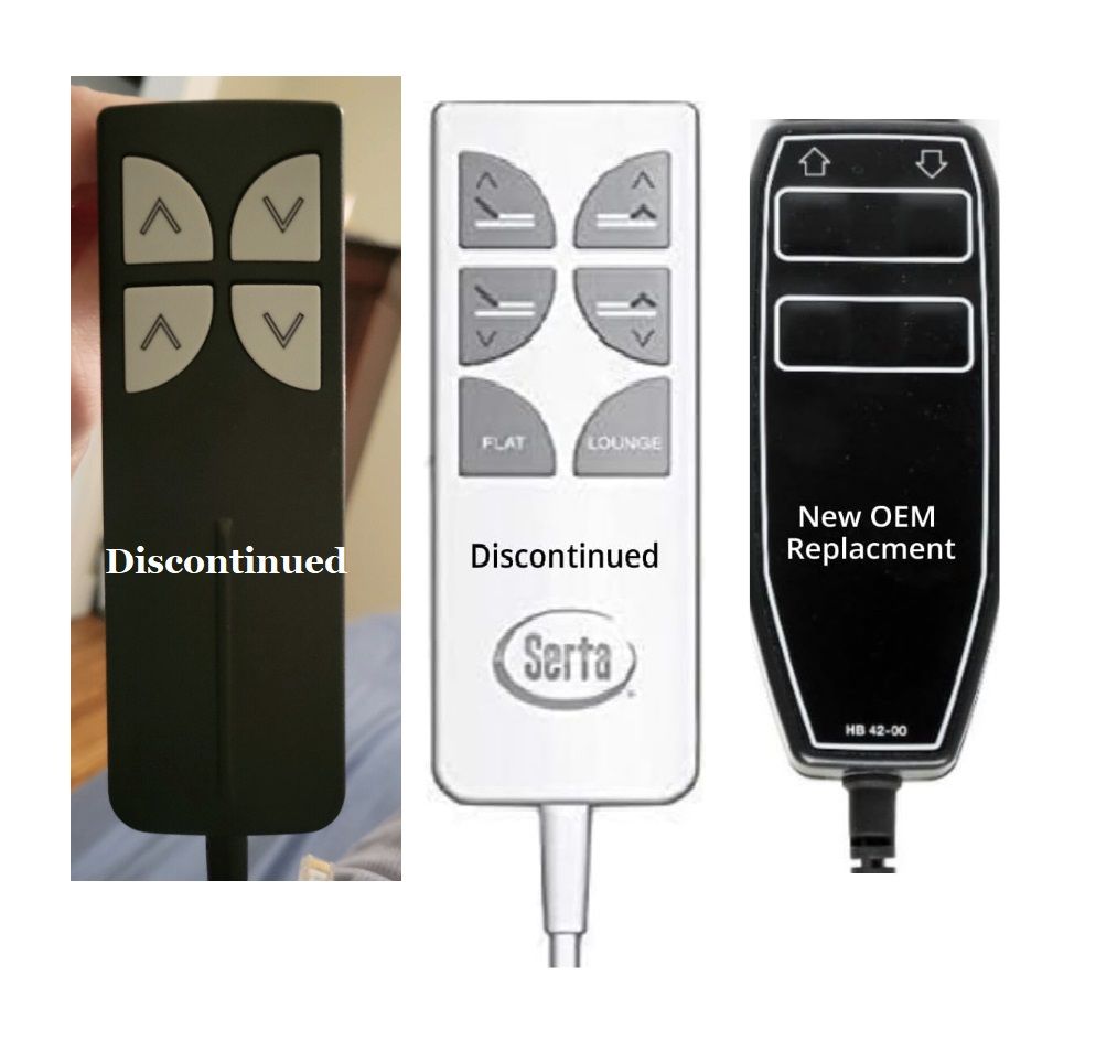 Leggett And Platt hb12012-00 M-120 Linak Wired Remote (New Black Version Shown Right)