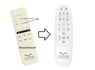 Replacement White Wireless Remote Compatible with  BedTech BT4000 (Bed Tech) Bases- Use The 3000 If You Don’t Need Pillow Tilt