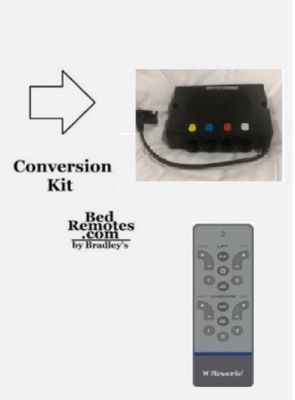 Conversion Kit 2 Piece for the Disc. Leggett &amp; Platt Okimat Or MF600 Remote - See Pictures. Inc. New Control Box, &amp; Grey Remote w/Massage/Presets (No Pillow Tilt)