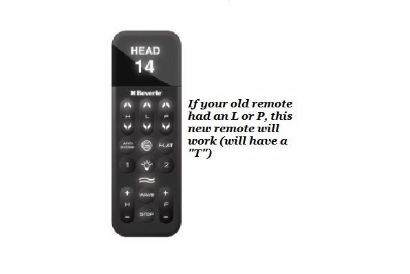 Slightly Scratched ORIGINAL LED VERSION Reverie 8T/9T RC-WM-110 or Personal Comfort Flex 9 Wireless Remote with Pillow Or Lumbar Feature