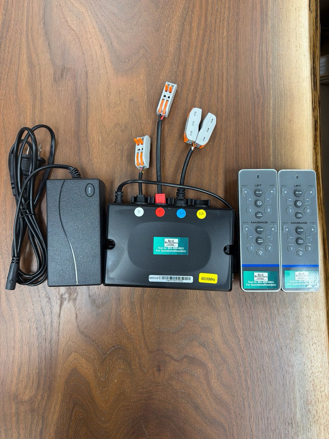 Specialty Conversion Kit (Premium Massage Model) Compatible with 24 v Motors w Separate Cords- Inc 2 Remotes. Backlit Controls &amp; Presets- Optional Underbed Light for $39 More