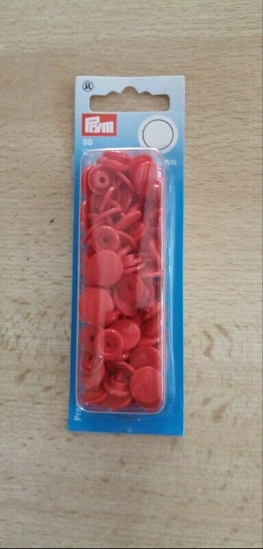 drukknopen 12.4 mm rood