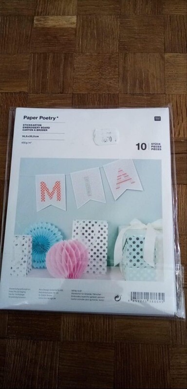 KARTON OM KRUISSTEEK OP TE NAAIEN = VLAGGENLIJN