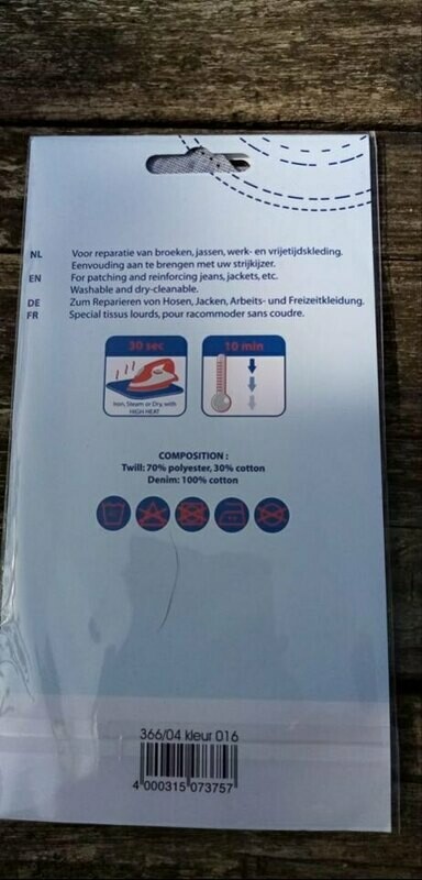 ELLEBOOG OF KNIESTUK STRIJKBAAR EN NAAIBAAR PER 2 STUKS mariene=donker blauw