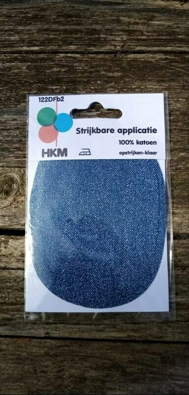 OPSTRIJKBAAR KNIESSTUK IN MIDDEN JEANSBLAUW - 1 STUK PER VERPAKING
