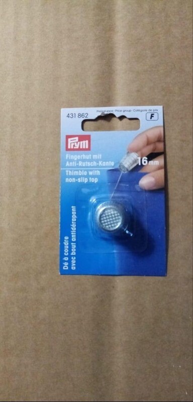 QUILTVINGERHOED MET ANTI SLIP RANDJE MAAT 16MM VAN PRYM