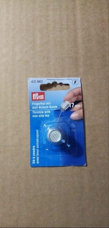 QUILTVINGERHOED MET ANTI SLIP RANDJE MAAT 17MM VAN PRYM