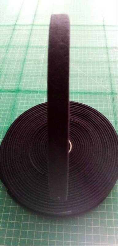 KEPERLINT ZWART 1 CM BREED - PER METER