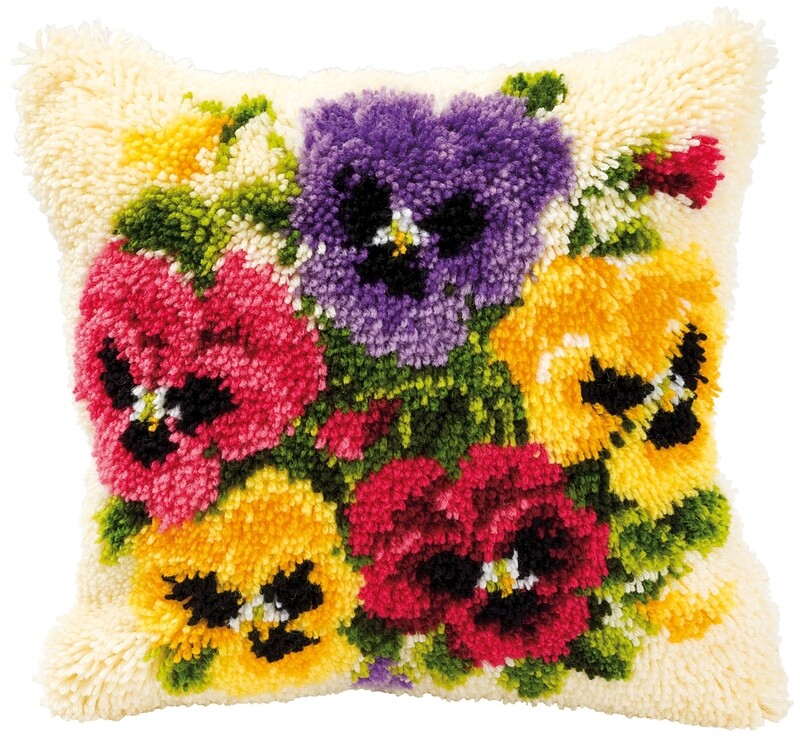 KNOOPKUSSEN KLEURIGE BLOEMEN (op bestelling)