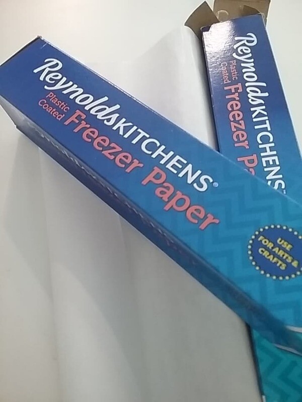 FREEZER PAPER 38CM BREED VOOR APPLICATIETECHNIEK - PER 25CM