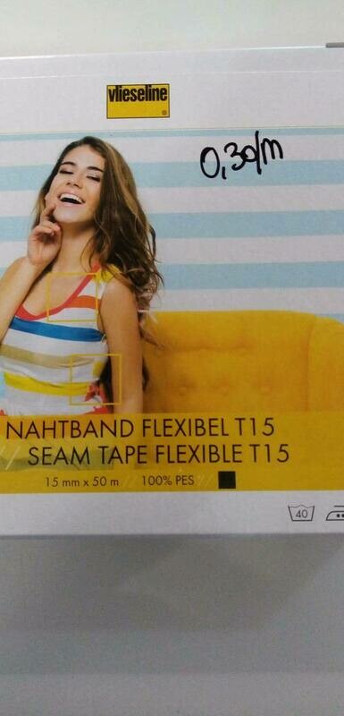 ZWARTE NAADBAND PER METER