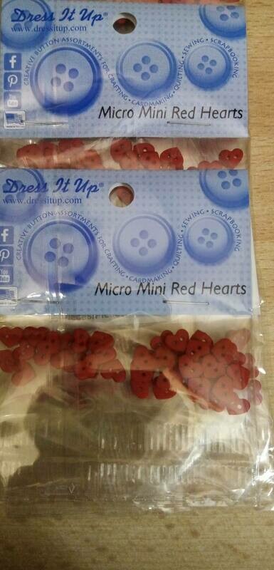 DRESS IT UP KNOOPJES - RODE HARTJES