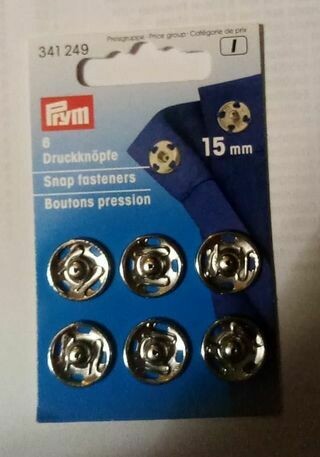 zilver drukknopen 15mm